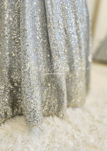 Nims Boutique Arya Grey & Gold Sequin Luxury Skirt sizes 6-16