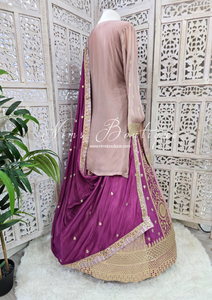 Luxury Mauve & Violet Lehnga Suit (Size 12-14)