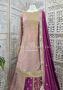 Luxury Mauve & Violet Lehnga Suit (Size 12-14)