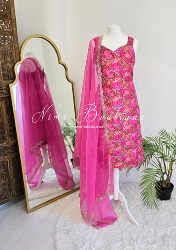 Kajal Pink Printed Pajami Suit (sizes 6 to 18)