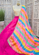 Multicolour Stripe Georgette Dupatta/Chunni (4)