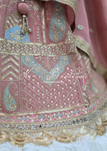 Luxury Dusky Pink Embroidered Sharara Suit (Size 12-14)