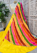 Multicolour Stripe Georgette Dupatta/Chunni (7)