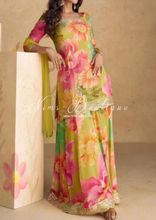 Nims Boutique Bright Floral Sharara Suit Size 12-16