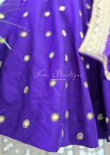 Nims Boutique Rani Luxury Cadbury Purple Mirror readymade skirt/lehnga size 4-26