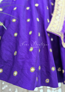 Rani Luxury Cadbury Purple Mirror readymade skirt/lehnga (size 4-26)