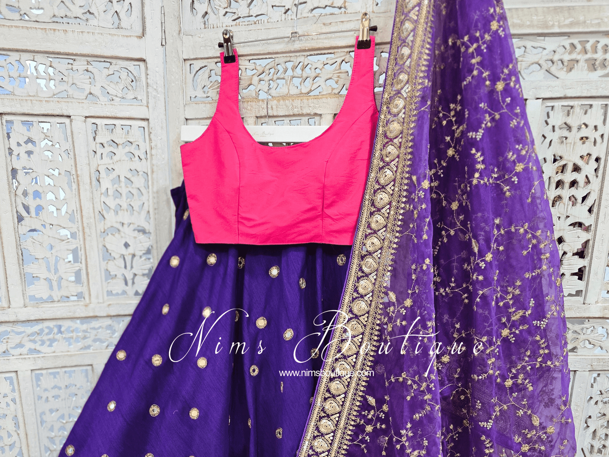 Nims Boutique The NB Bright Pink Silk Blouse 10-12