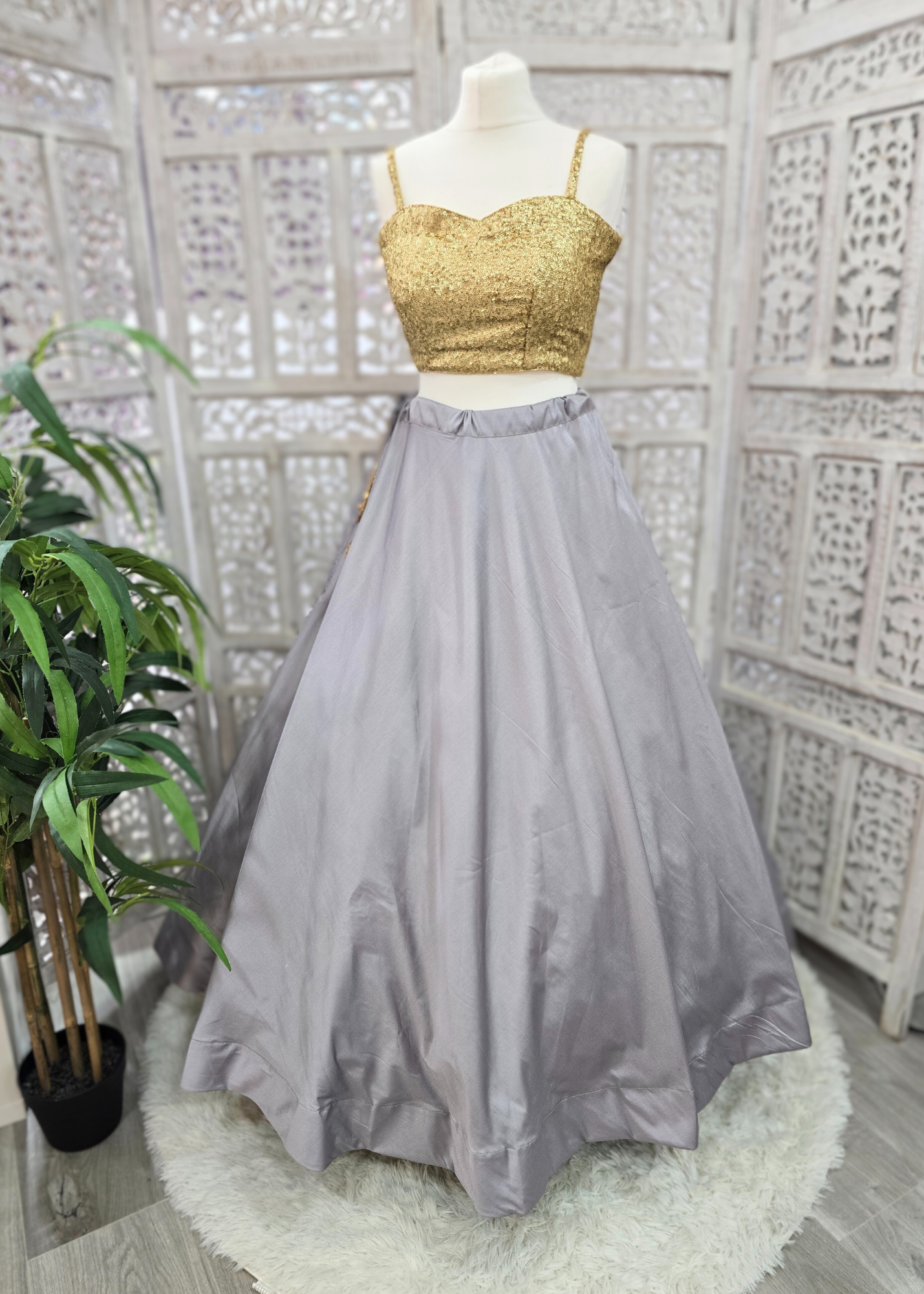 Gia Rose Gold Sequin Strap Blouse (4-16)