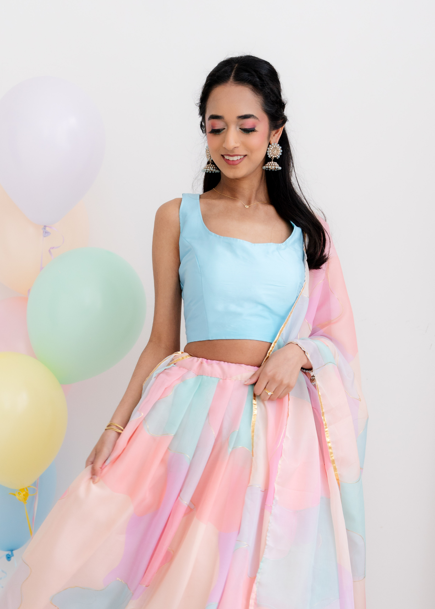 The NB Light Blue Silk Blouse (petite sizes 4-8)