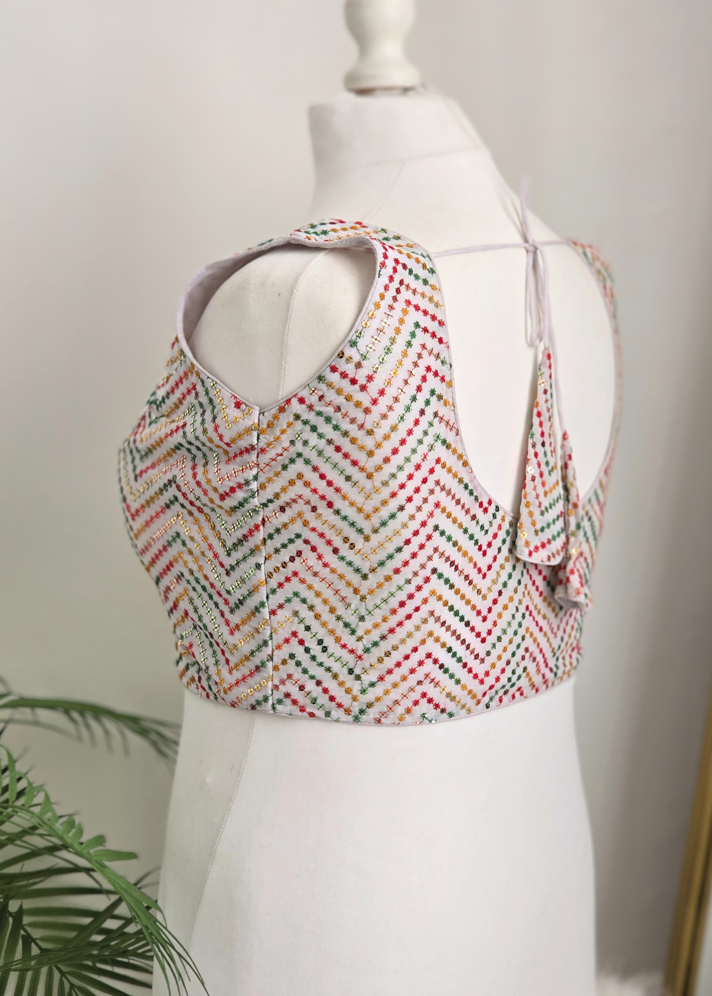 The NB White Multicolour Blouse 16-18