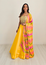 Multicolour Stripe Georgette Dupatta/Chunni (2)