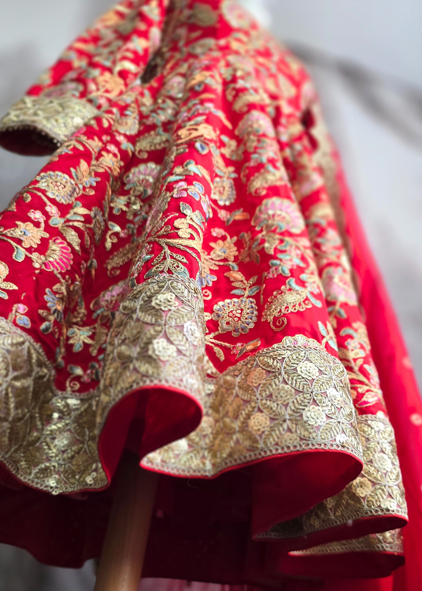 Amrita Red & Multicolour Anarkali Pajami Suit (sizes 6-10)