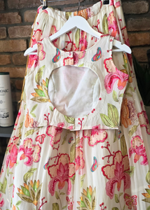 Evelina Ivory Multicolour Floral Sleeveless Blouse