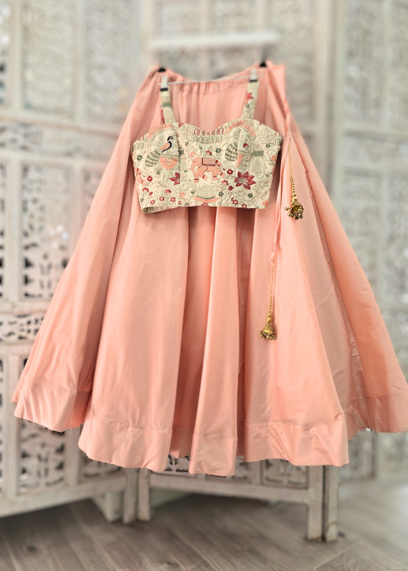 Elephant Ivory Embroidered Strap Blouse (4-16)