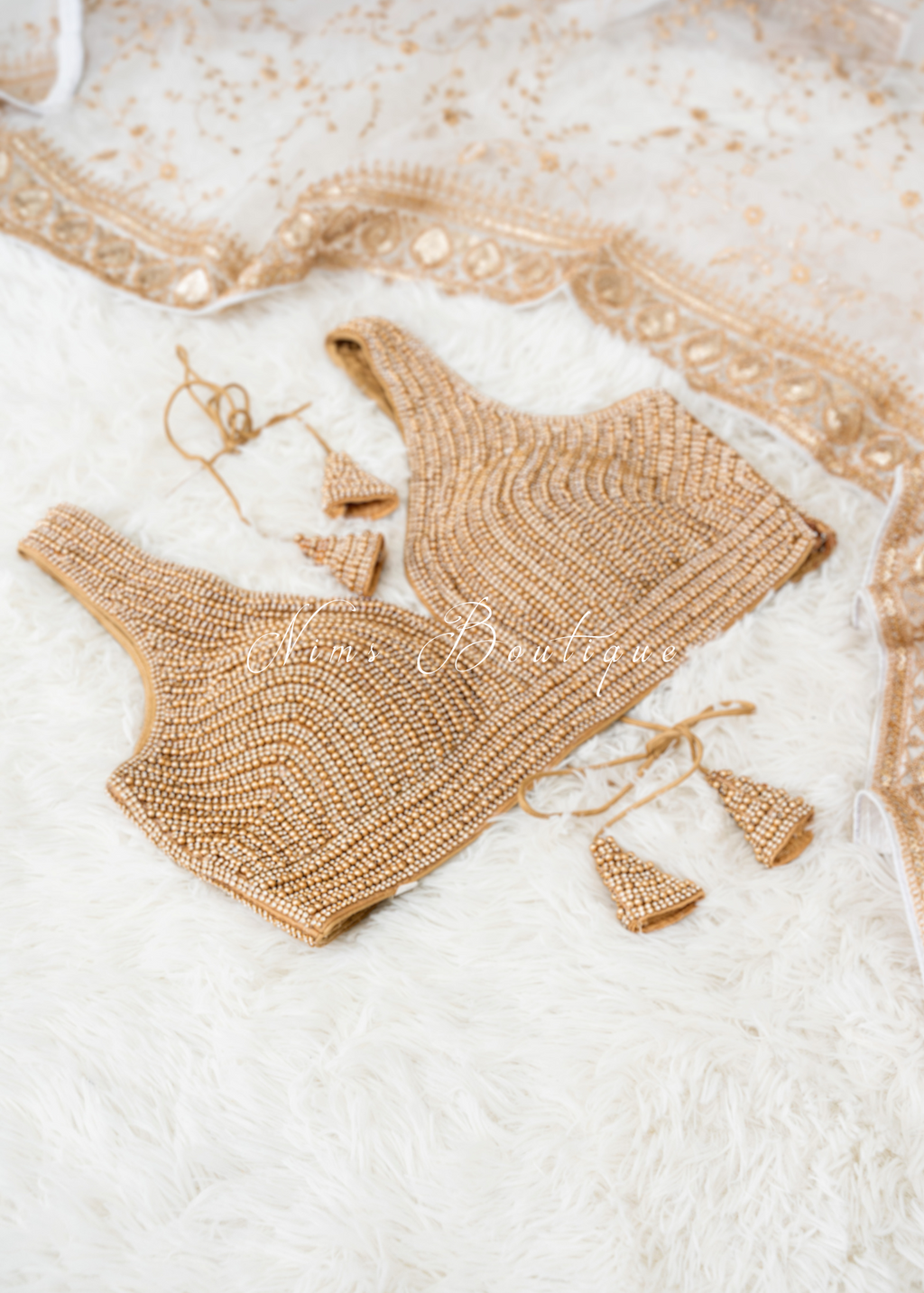 Isla NB Luxury Gold Bead Blouse (one size)