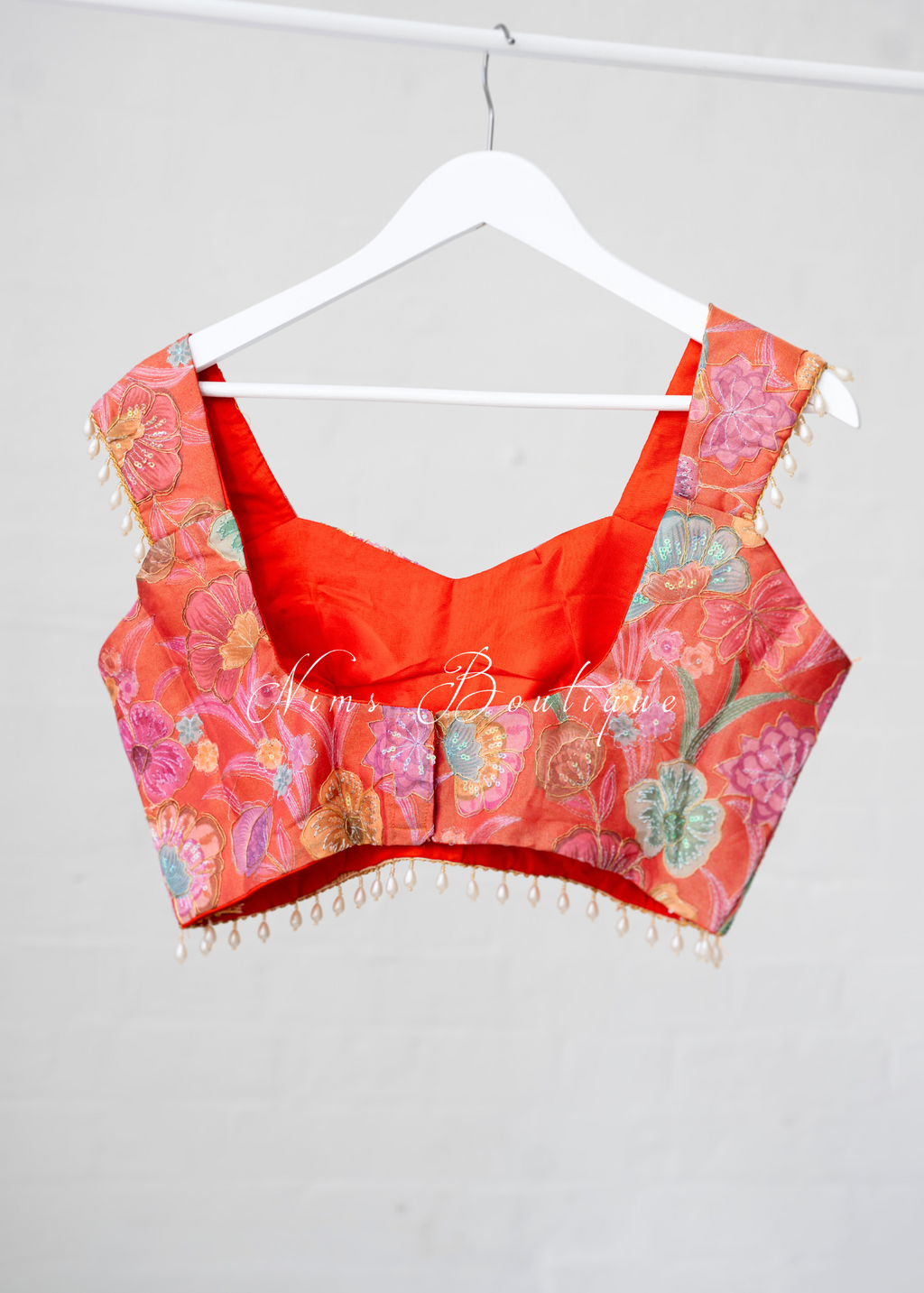 Willow NB Orange Floral Blouse (one size)