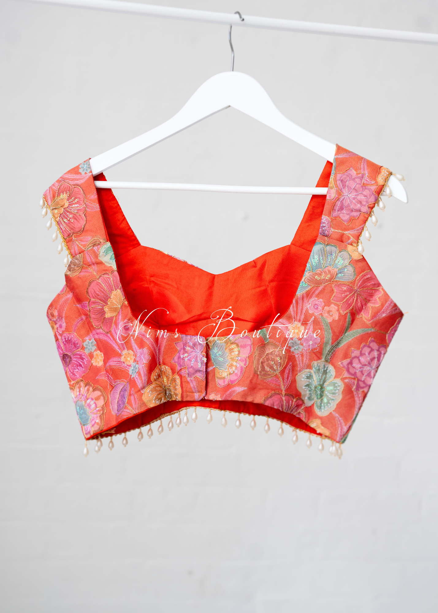 Willow NB Orange Floral Blouse (one size)