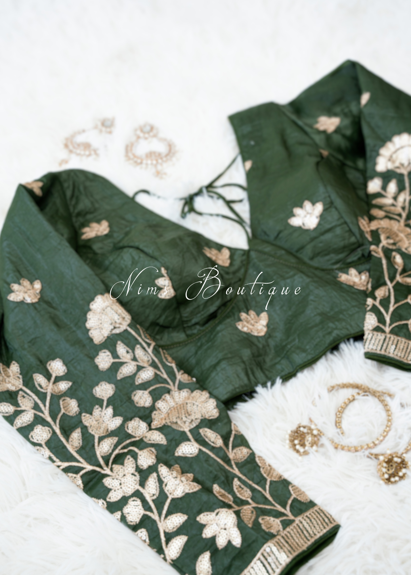 Freya NB Green Long Sleeve Blouse (one size)