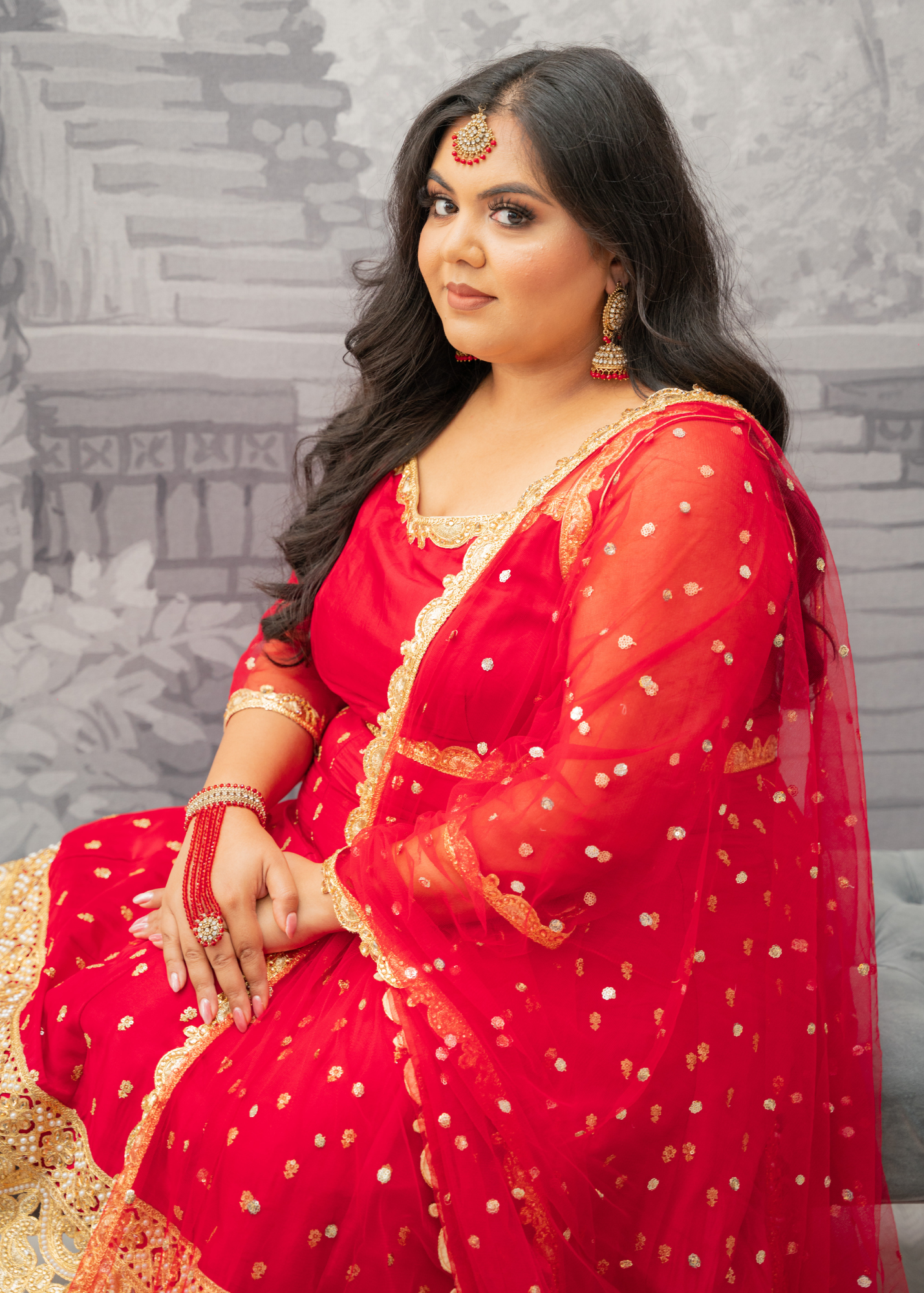 Royal Red Chumke & tikka set
