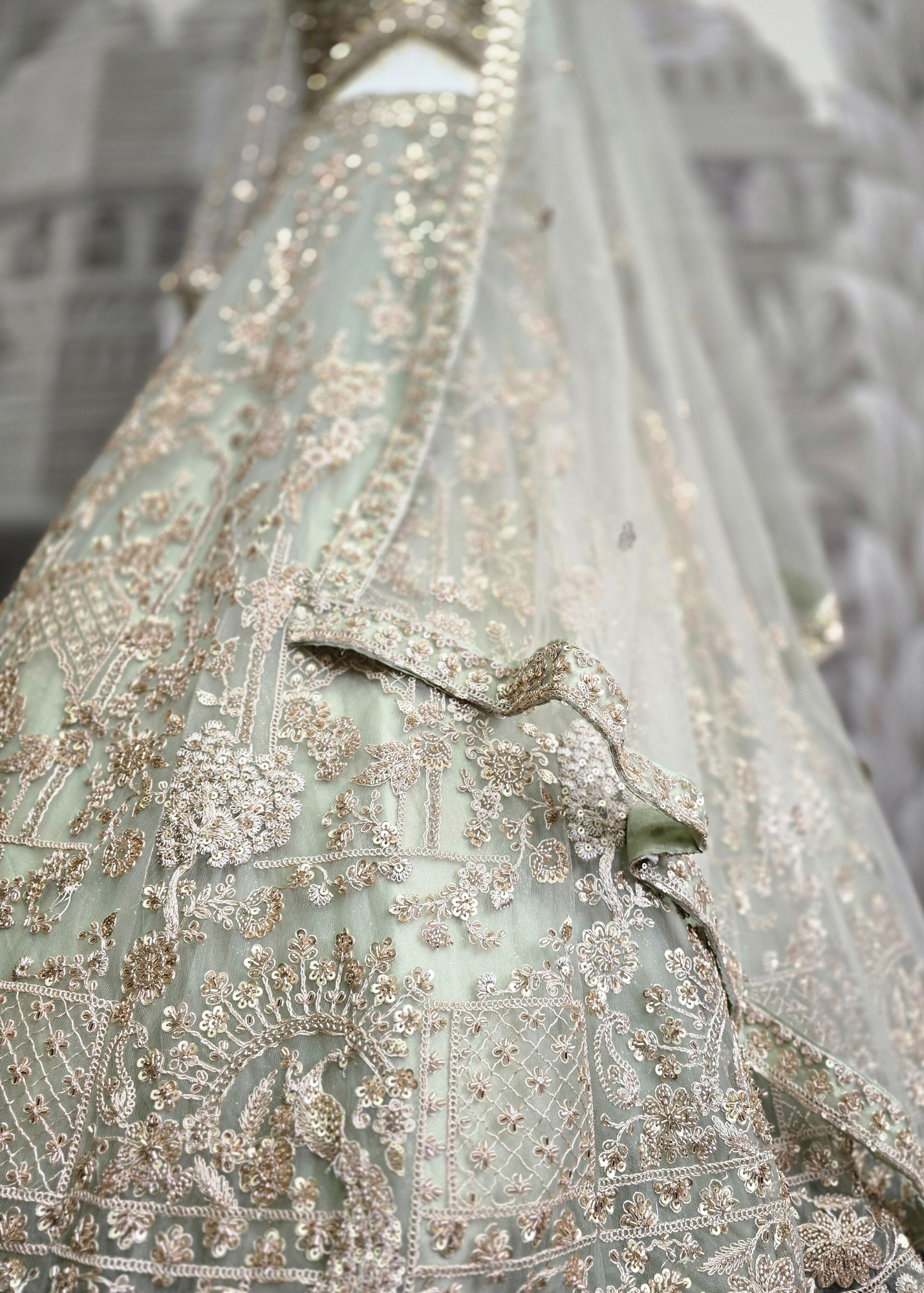 Luxury Mint Lehenga (size 12)