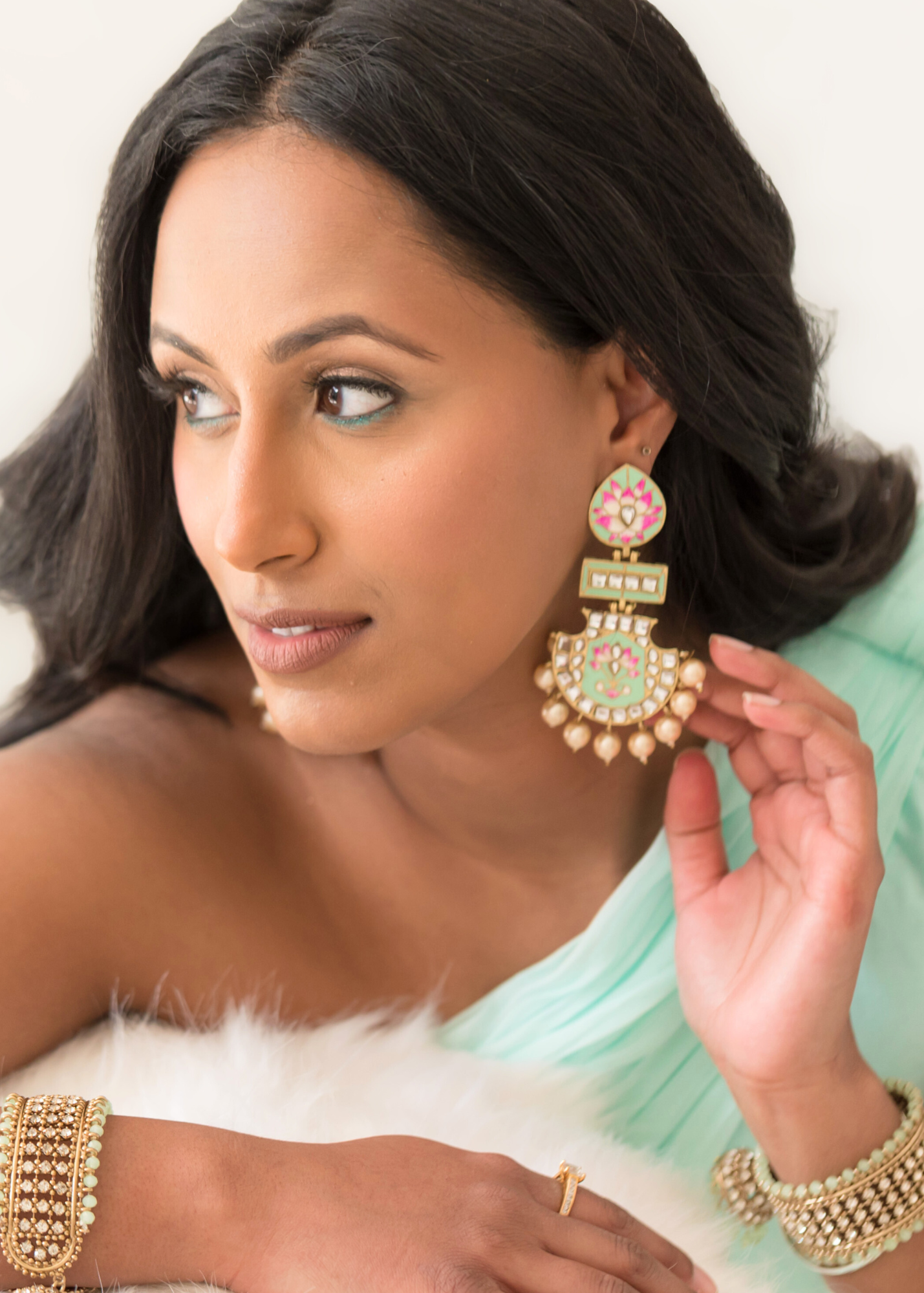 Suhana Mint Blossom Earrings