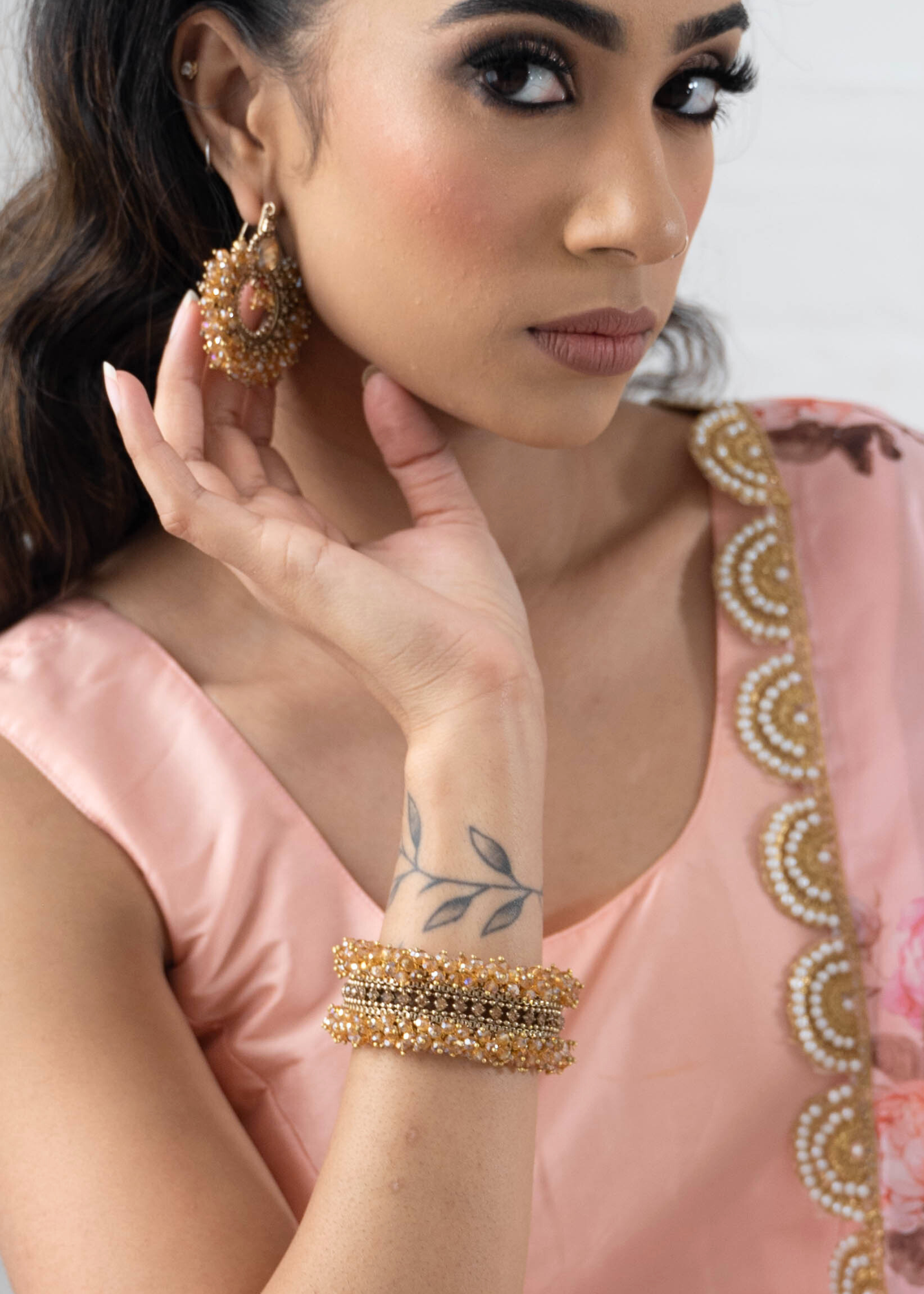 Gold Stone Cluster Bracelet