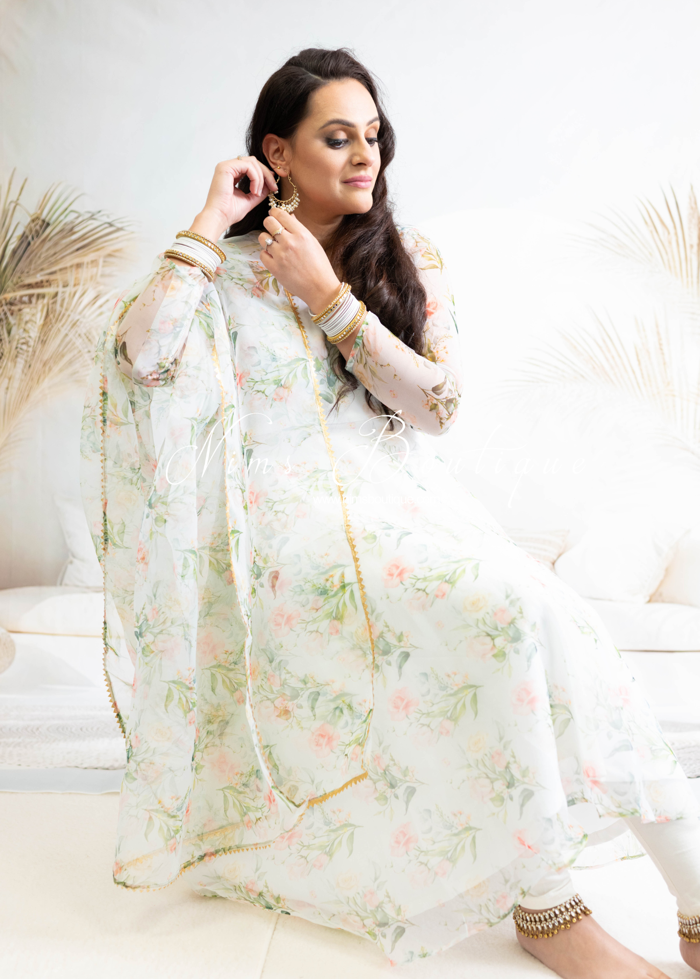 Kiera Ivory Floral Pajami Suit (sizes 4-22)