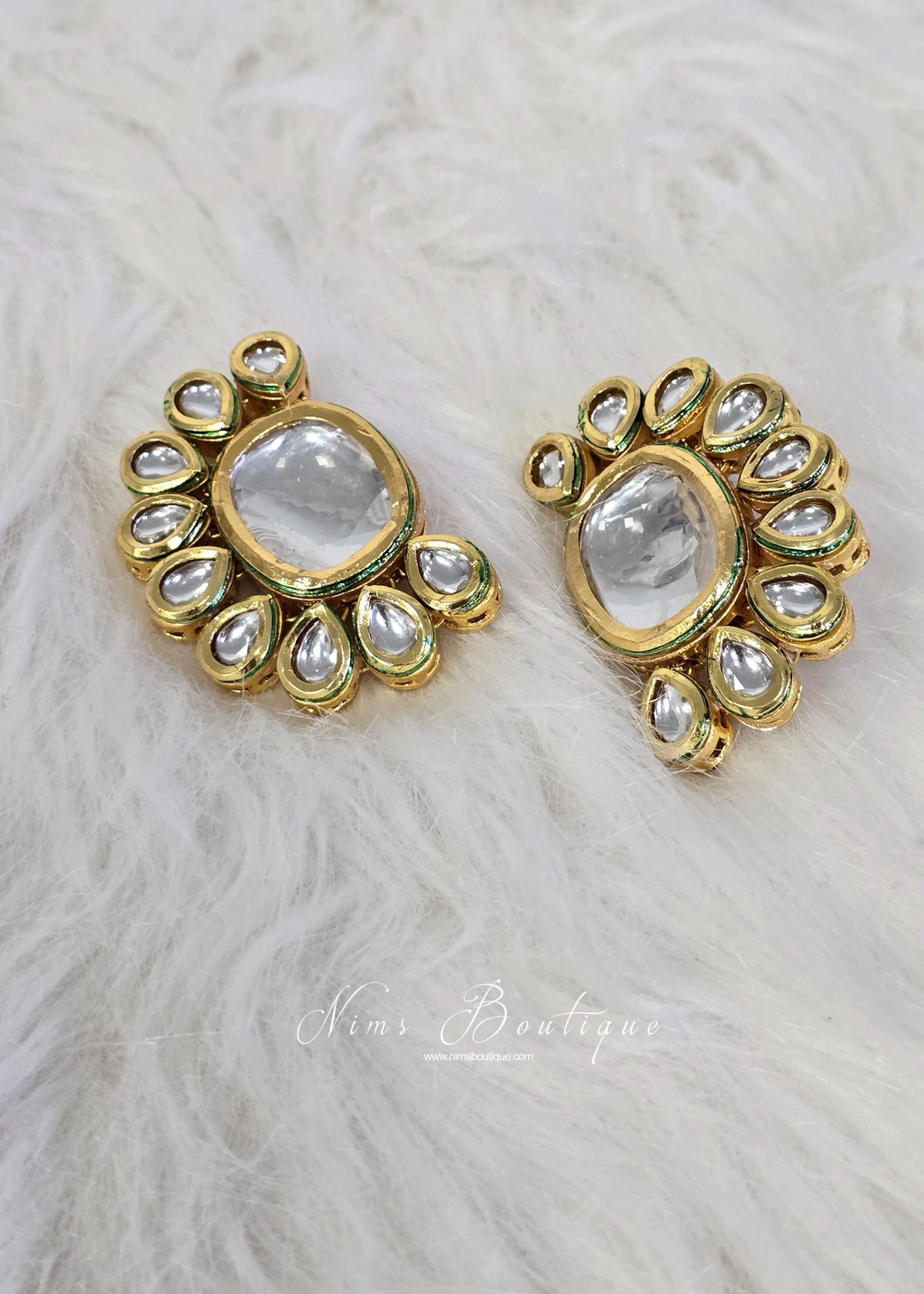 Peacock Kundan Stud earrings