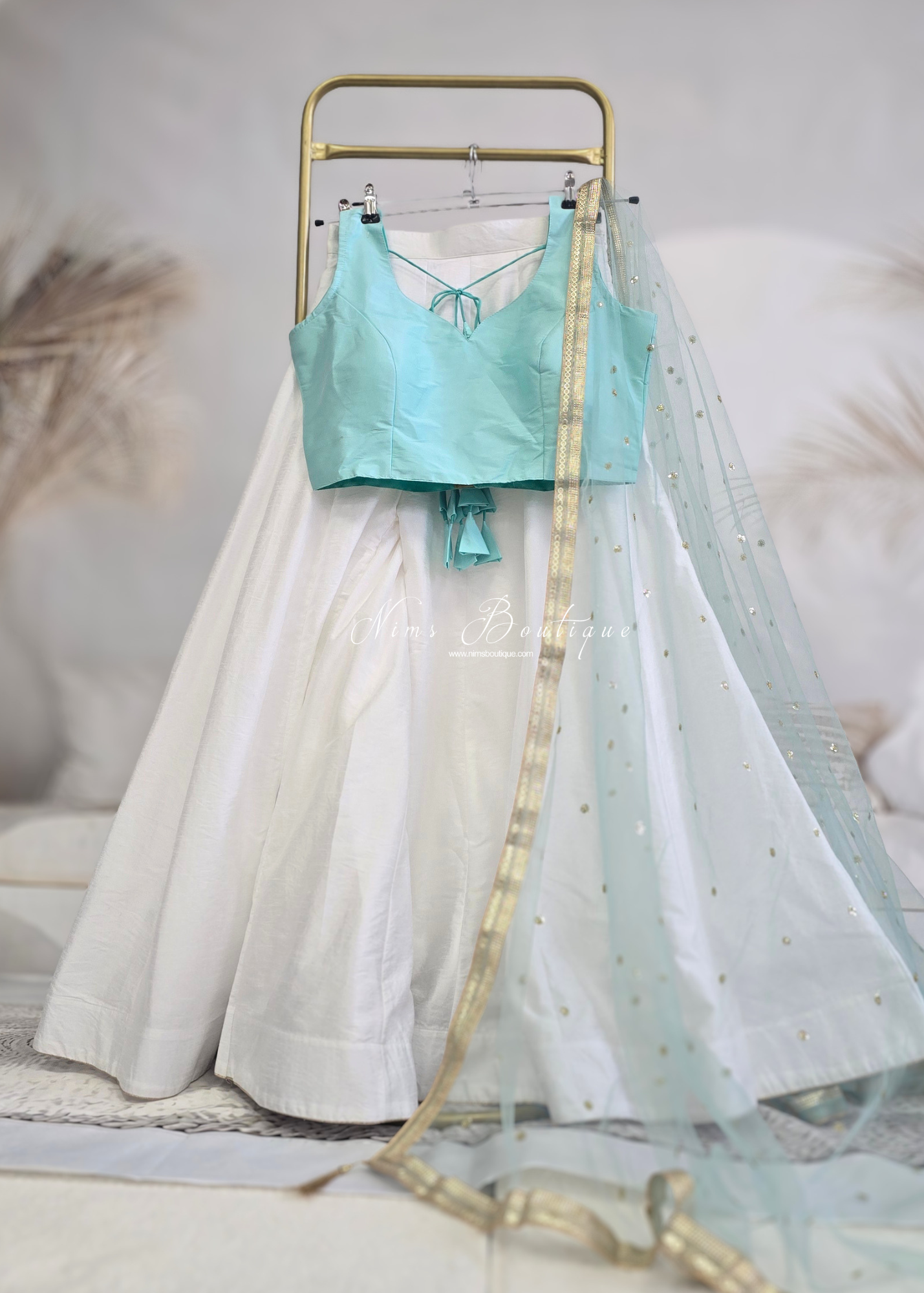 The NB Mint/Duck Egg Sweetheart Blouse (12-14)