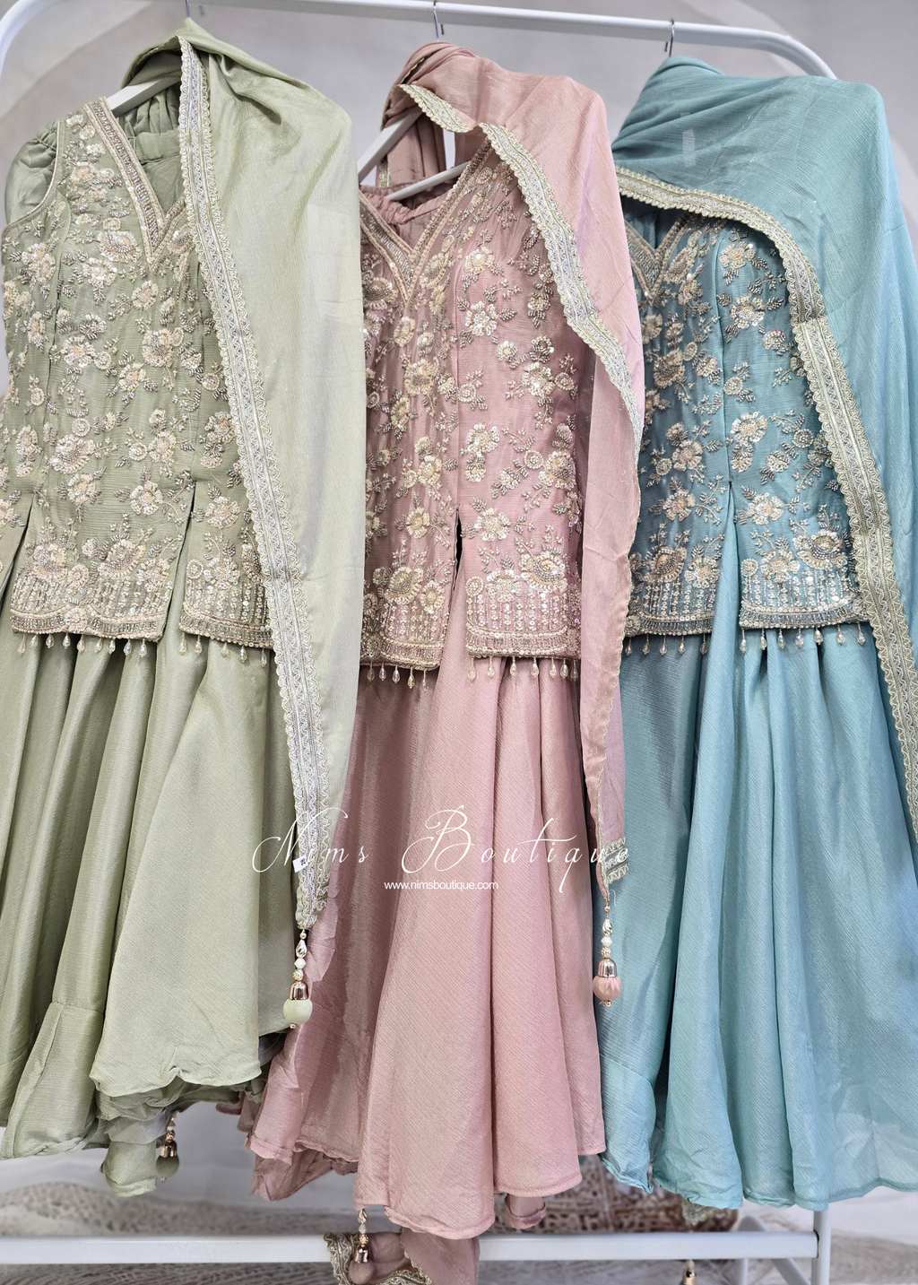 Luxury Short Embellished Sharara Suit (10-12)