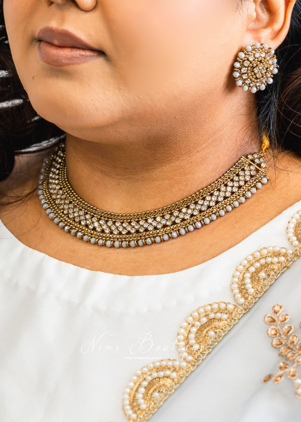 Statement Royal Grey Necklace