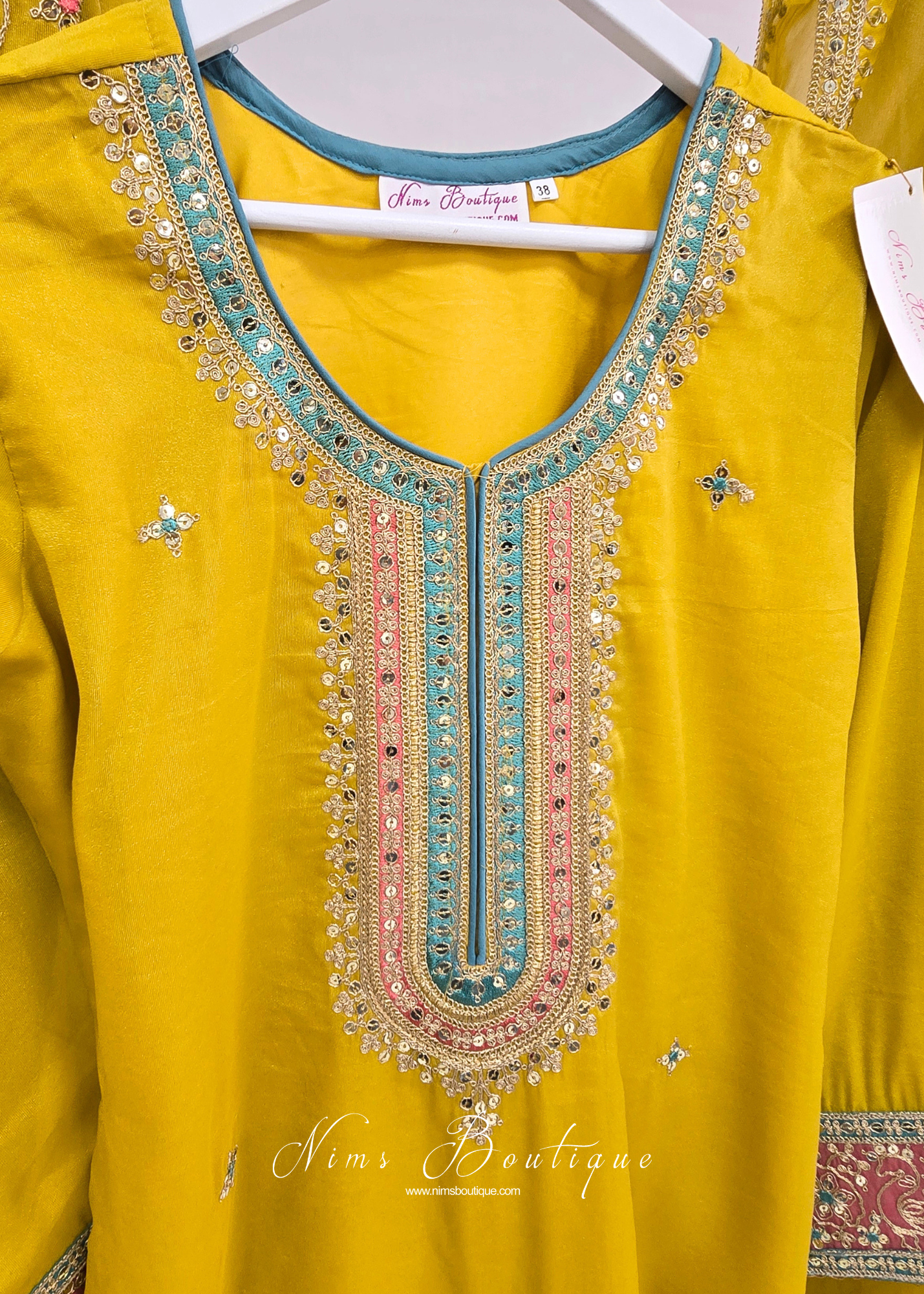 Mustard Yellow Salwar Suit (Size 10-12)