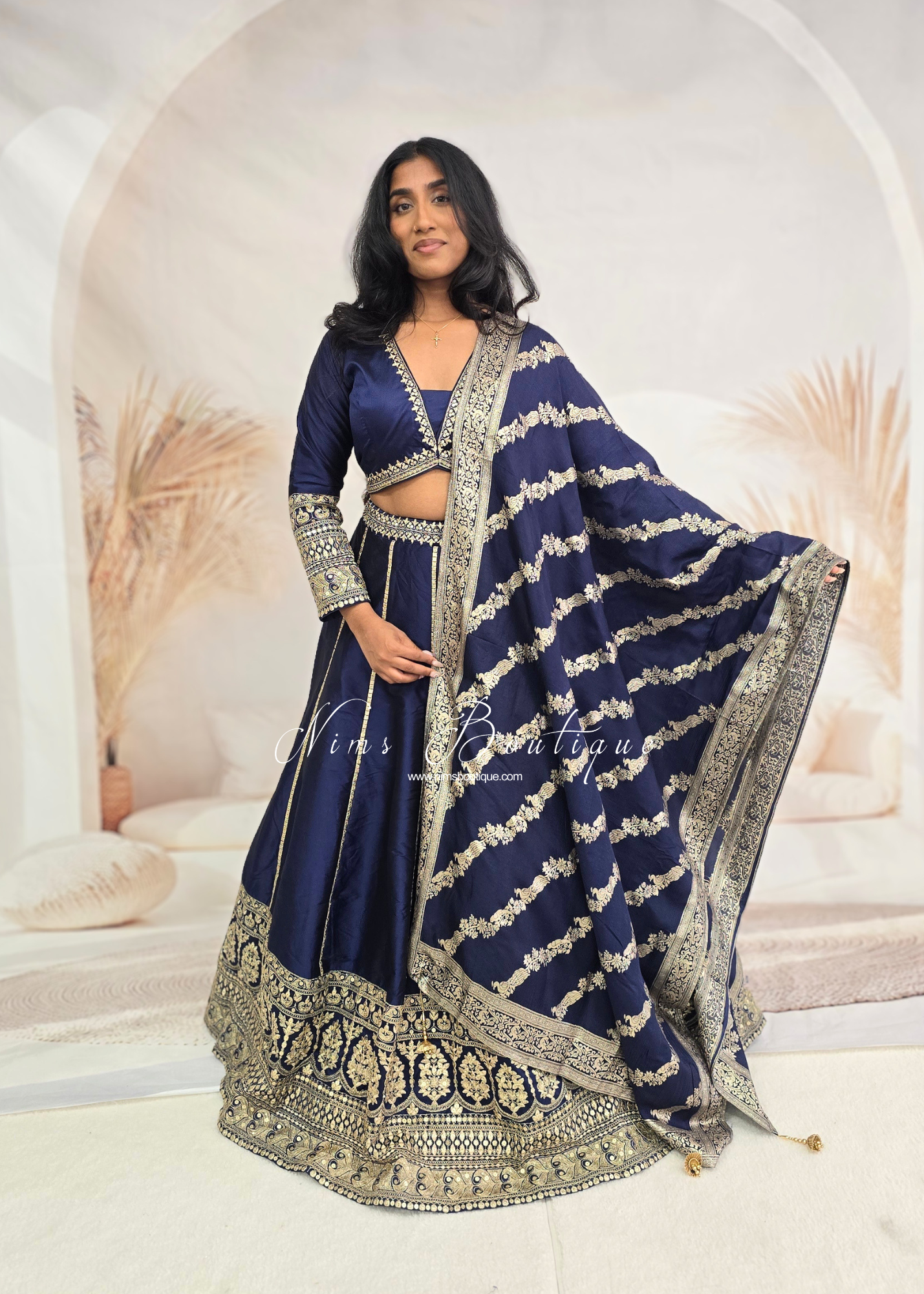 Luxury Silk Long Sleeve Lehnga (size 12-14)