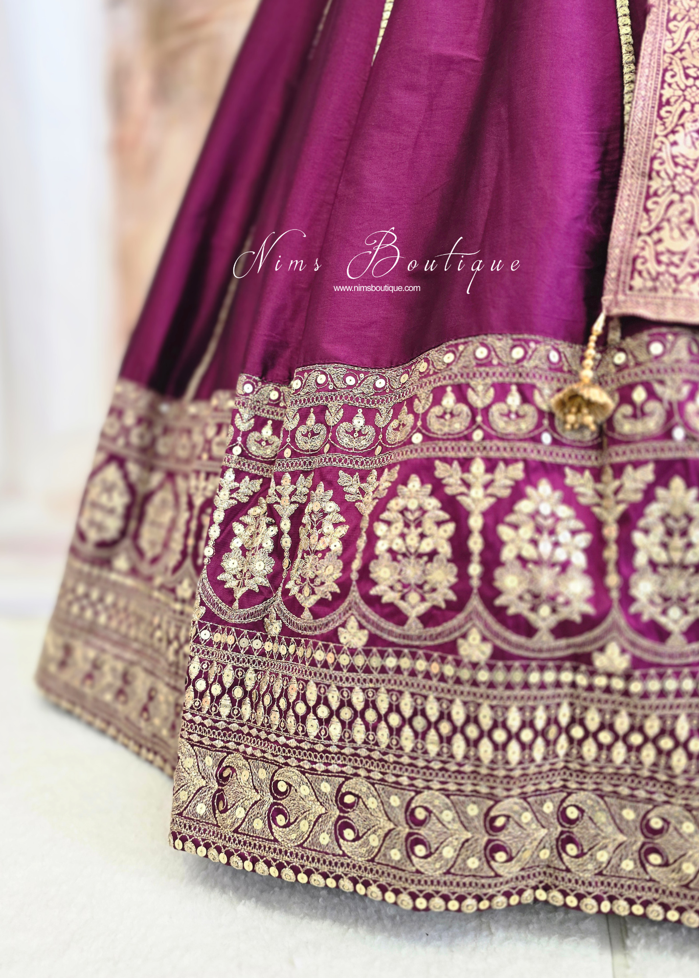 Luxury Silk Long Sleeve Lehnga (size 12-14)