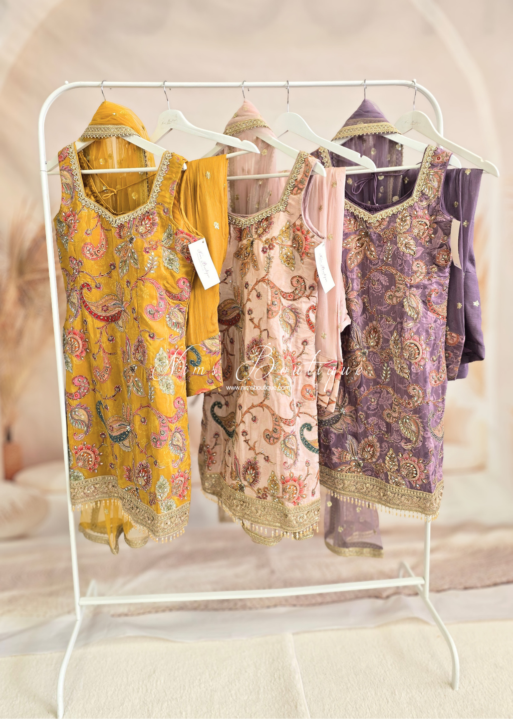 Pastel Embroidered Salwar Suit (size 10-12)