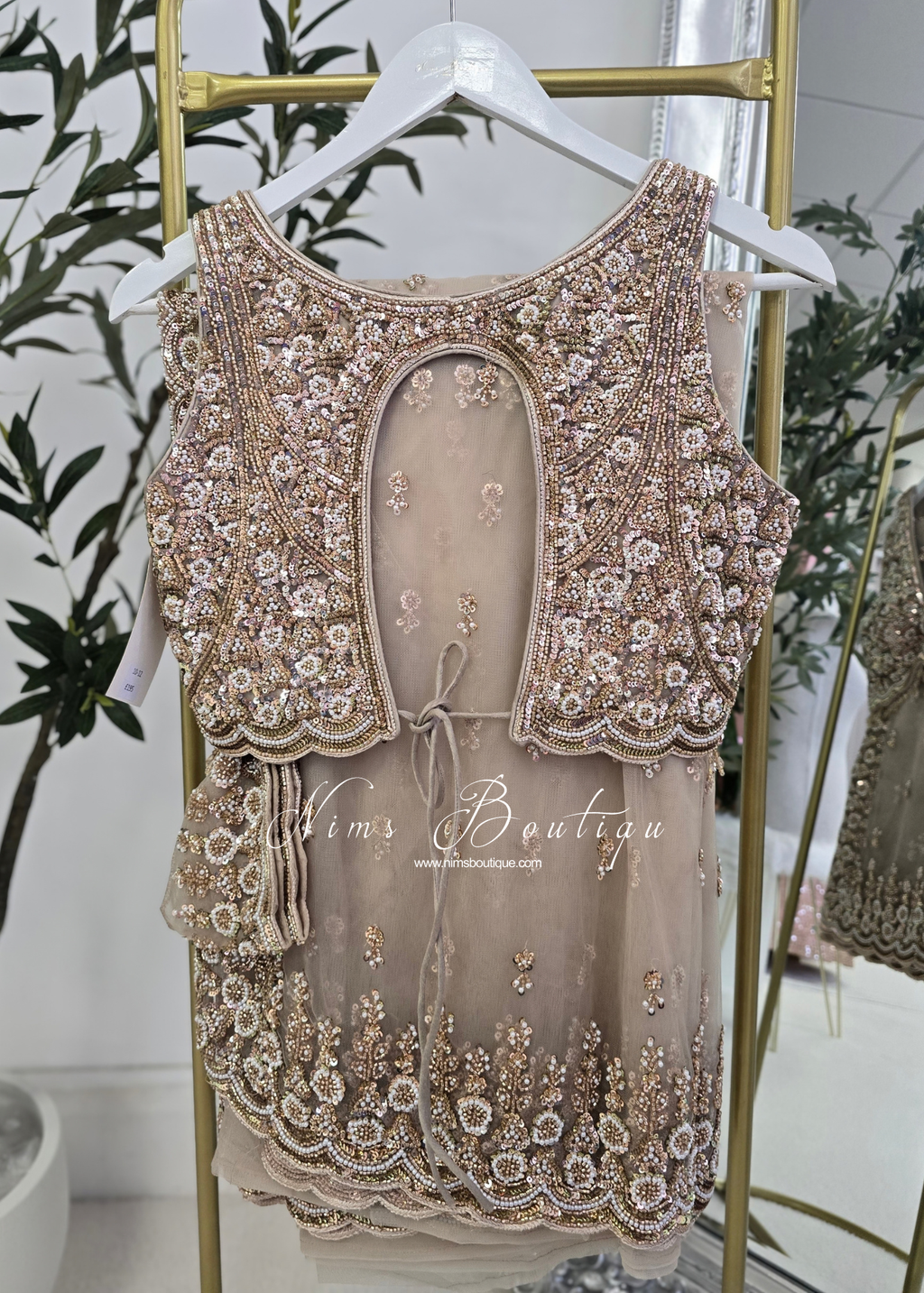 Luxury Cream Latte Embellished Saree