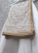 Luxury Light Grey Net Sequin Dupatta/Chunni (LNS3)