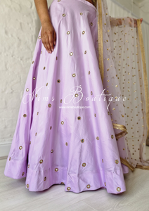 Rani Luxury Lilac Silk Mirror readymade skirt/lehnga (size 4-22)