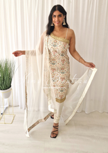 One Shoulder Mia Cream & Pastels Pajami Suit (sizes 4-16)