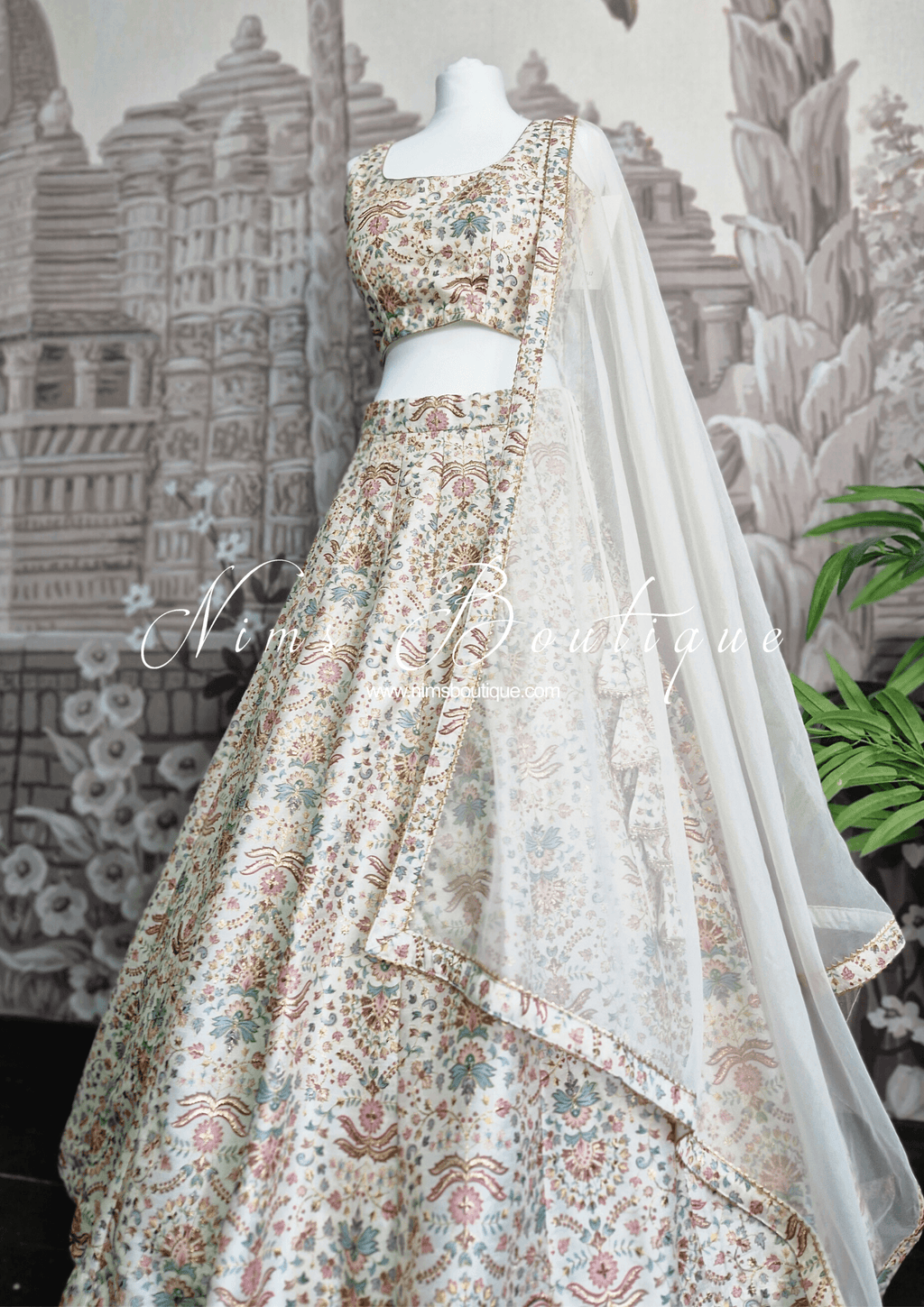 Nims Boutique Mia Ivory & Pastel Lehnga sizes 4-16