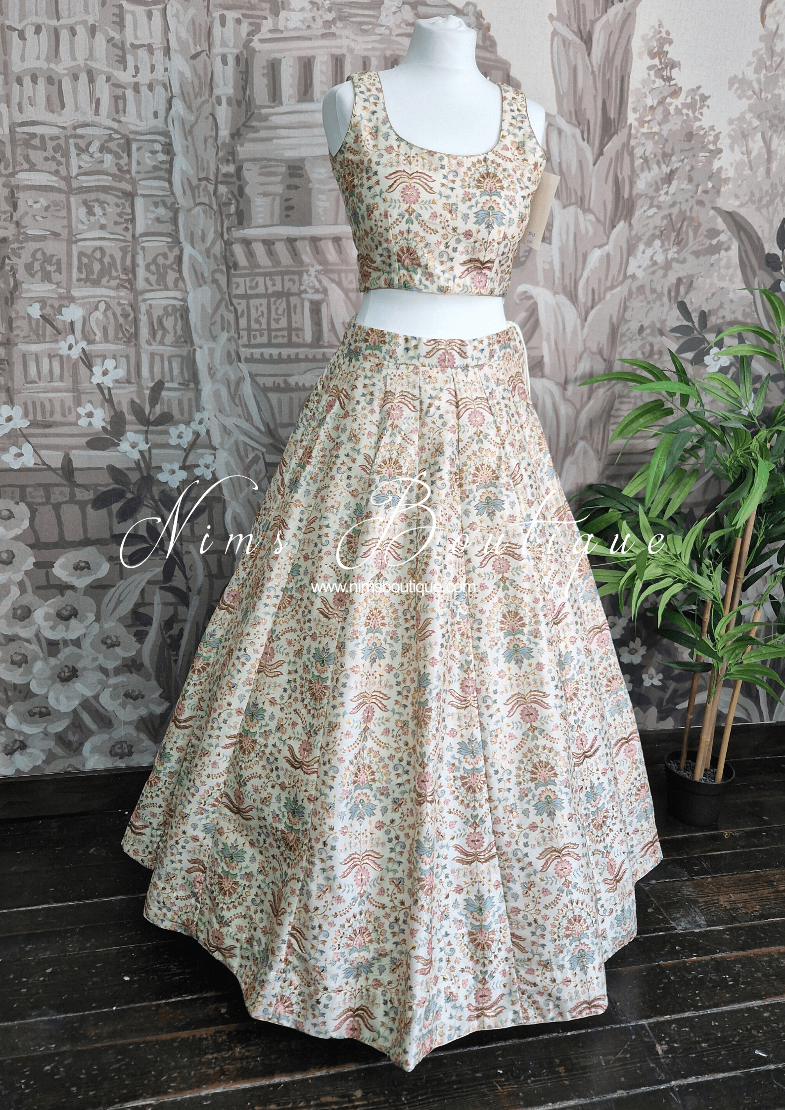Nims Boutique Mia Ivory & Pastel Lehnga sizes 4-16