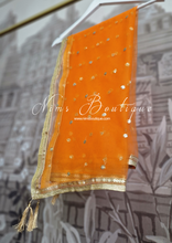 Orange Net Sequin Dupatta/Chunni