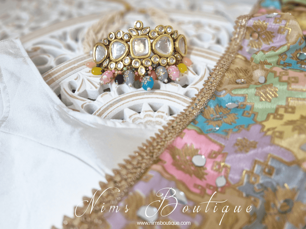 Nims Boutique Raman Multicolour Kundan Choker Set