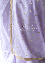 Luxury Light Lilac Net Sequin Dupatta/Chunni (LNS6)
