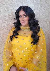 The NB Classic Long Sleeved Yellow Silk Pajami Suit (sizes 16 to 20)