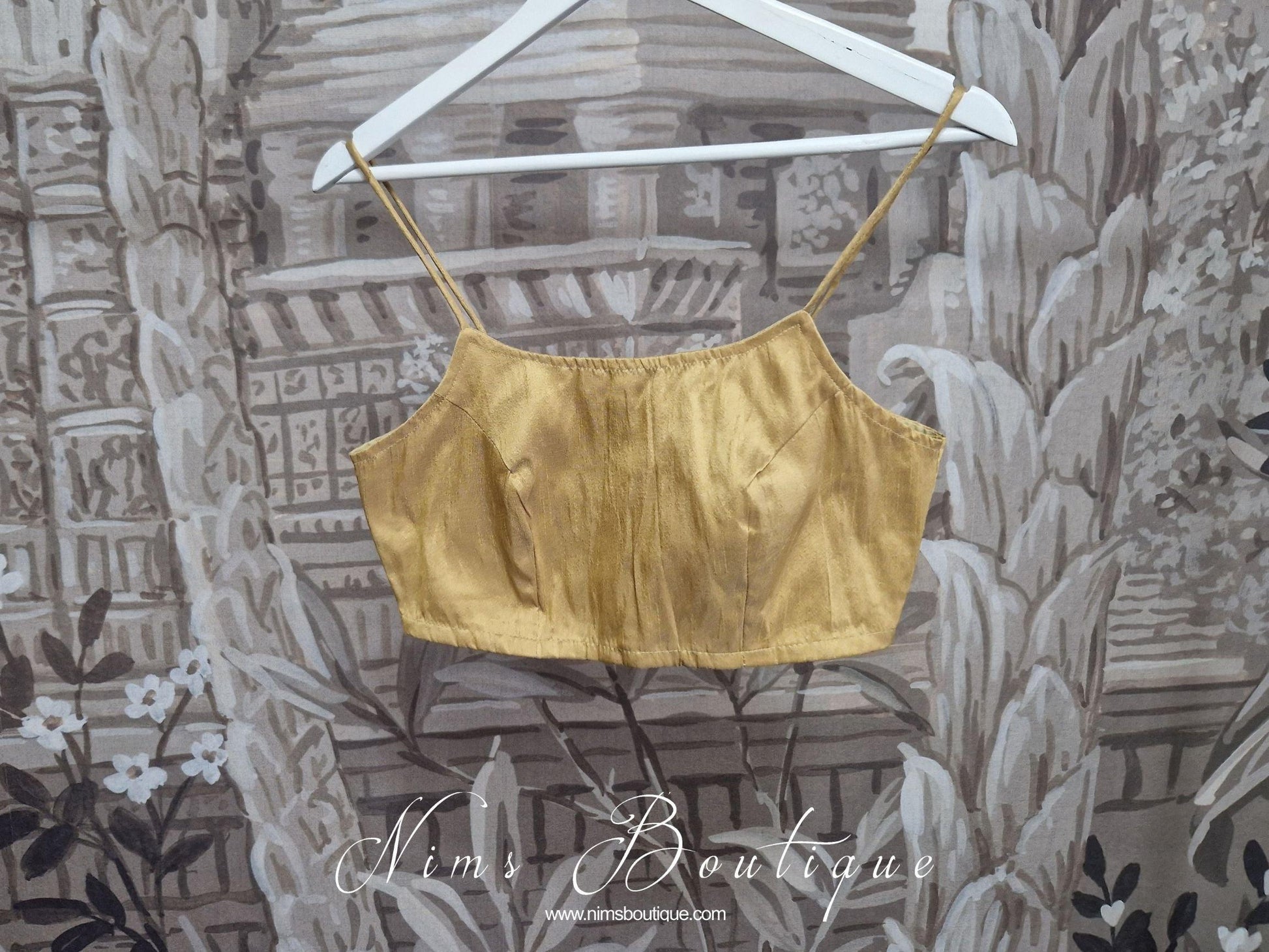 Nims Boutique Maya Gold Thin Strap Blouse size 4-12