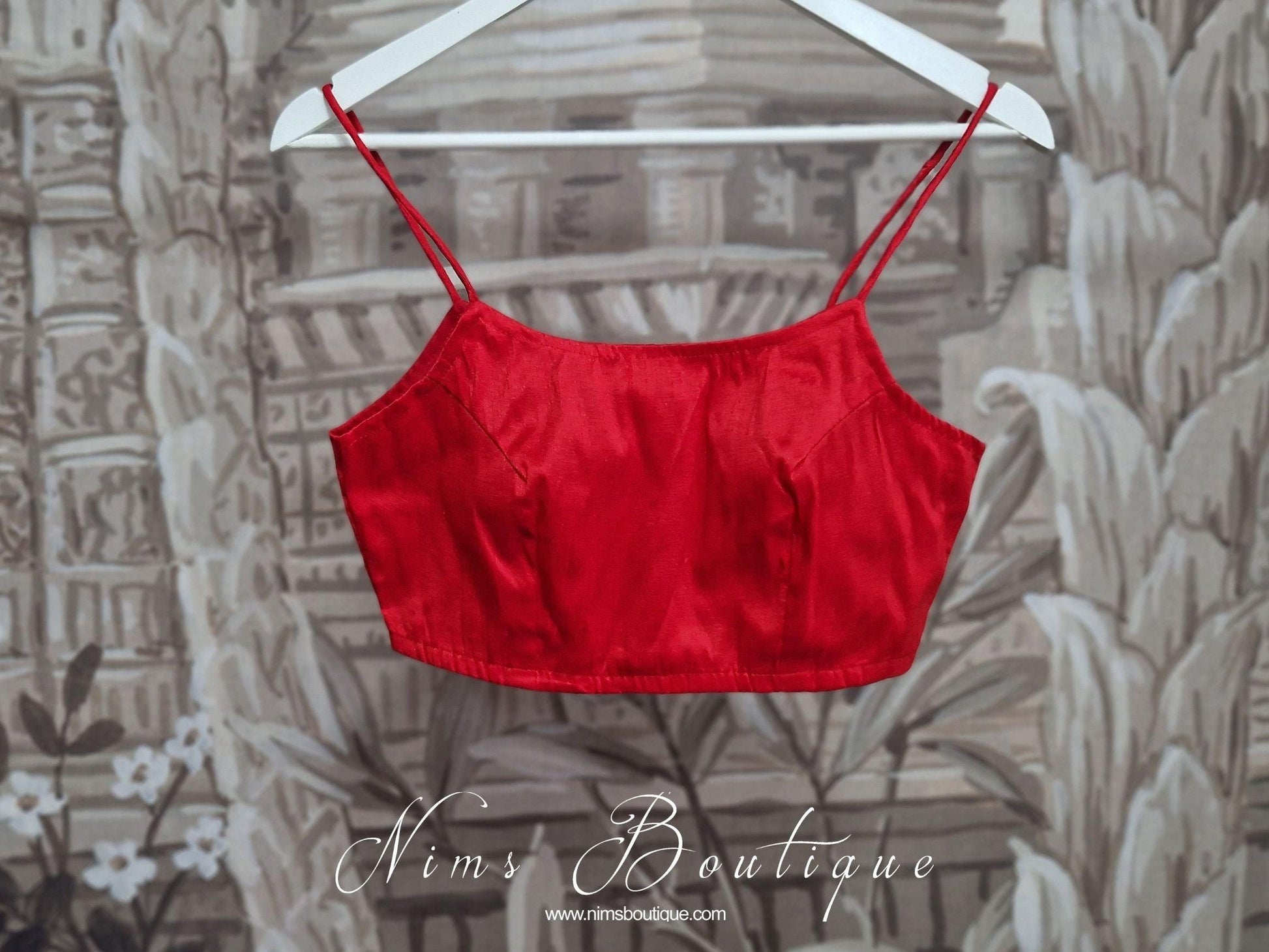 Nims Boutique Maya Red Thin Strap Blouse size 4-16
