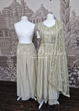 Light Sage Sequin Dress & Sharara Trouser Suit (Size 10-12)