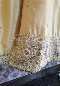 Gold Thread Embroidered Sharara Suit (18-20)