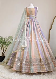 Pastel Stripe Lehnga (sizes 4-16)